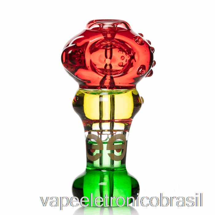 Vape Eletrônico Cheech Vidro Triplo Colher Congelável Tubo De Mão Vermelho / Amarelo / Verde